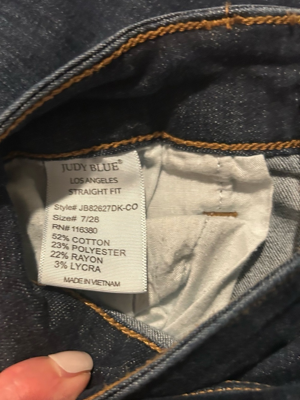 Judy Blue Straight Leg Dark Wash Jeans - Picture 6 of 10